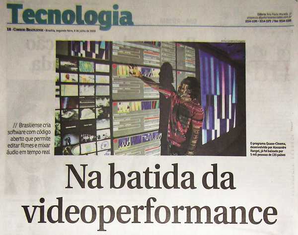 Quase-Cinema 2 no Correio Braziliense